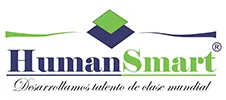 Logo Human Smart, nombre de la marca en color azul y verde